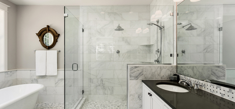 bathroom shower door installation in Laguna Beach